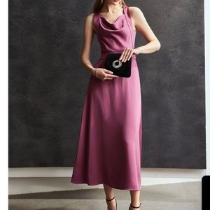 Pink Satin Party Dress